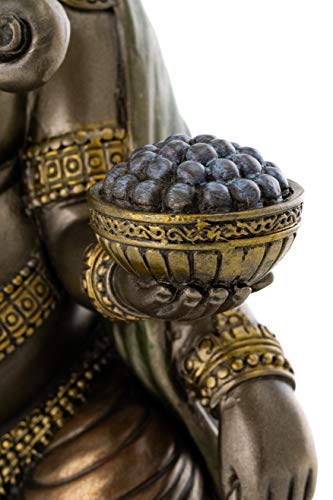 Estatua de Ganesh Lord of Success en Bronce 7.63 pulg miniatura 7