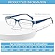 COJWIS 6 pack Lesebrille Blaulichtfilter Brille für Damen Federscharnier Lesehilfe Blendfreie UV Brille Leserbrille (Mehrfarbig-4, 2.00, x)