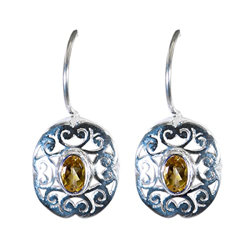 Boucles d'oreilles citrine en argent 925 RIYO pour femme