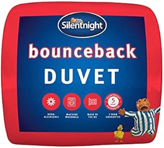 Silentnight Bounceback Duvet 10.5 Tog All Season Winter Quilt Machine Washable and Hypoallergenic Single, White