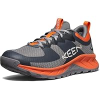 KEEN Men's Versacore WP Sneaker, Steel Grey Scarlet Ibis, 8 US