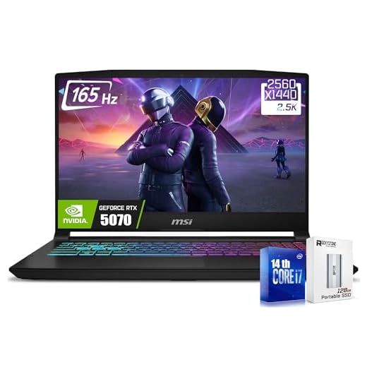 msi Katana HX Gaming Laptop, 15.6” 165Hz QHD IPS Display, 16-core i7-14650HX (>i9-12900H, UP to 5.2 GHz, GeForce RTX 5070, Copilot+ PC, RGB Backlit Keyboard, Win11, Black(16GB DDR5 RAM | 1TB SSD)