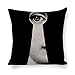 ROTOOY Lina Cavalieri - Federa decorativa per cuscino in cotone e lino, motivo occhi personalizzati, include solo federa, 45 x 45 cm, formato A1