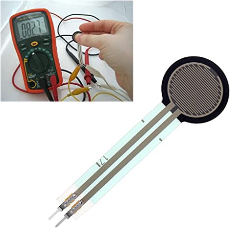 Image of ROBOWAY 4Pcs FSR402 Force Sensitive Resistor Sensor 0.5″ (14.7mm) Circular Thin Film Pressure Sensor | Analog Force & Touch Detection | Long Tail Version for DIY & Robotics Projects (Pack of 4)
