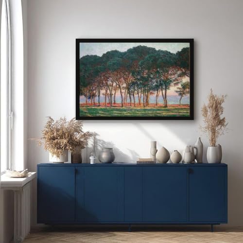 Impression sur toile Monet Under The Pine Trees décoration murale bureau 50x76 - 4