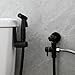 Tecmolog Kit Grifo Bidet Acero Inoxidable Ducha de Lavabo Negro Pulverizador Bidet...