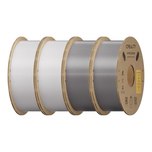 ⚡ Creality Hyper PETG Filament 1.75mm Bundle 4KG, High-Speed PETG for 30–600mm/s Printing, Low Stringing, Strong Layer Adhesion, +/- 0.03mm Accuracy,Fits for Most FDM 3D Printers(White&Grey 4-Pack)