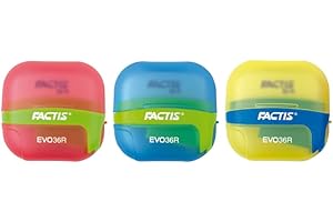 EVO36R Factis® Display Box 16 Erasers with Sharpener