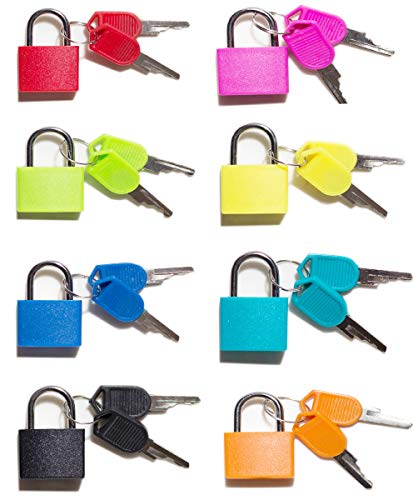 Padlock Lock for Lockers Backpacks Computer Bags Toolbox and Other Colorful Colors are