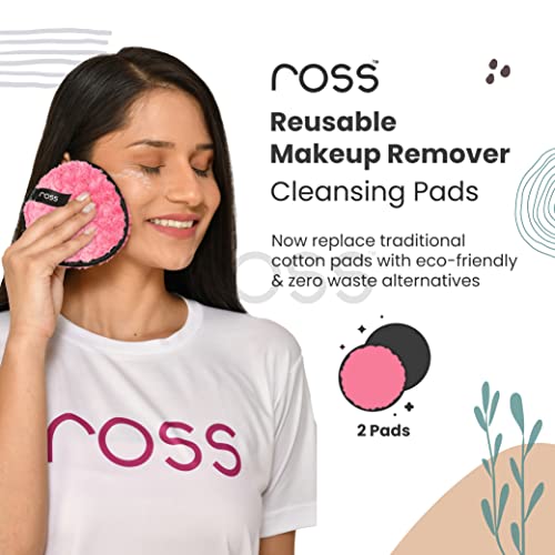 Ross-Reusable-Multipurpose-Makeup-Removal-Facial-Cleansing-Pads-Pack-of-2-Pink-Black-Facial-Makeup-Remover-Eye-Makeup-Remover-Foundation-Simple-Makeup-Remover-Safe-for-Dry-Sensitive-Skin