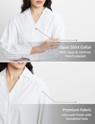 Image of Symbol Premium Women's Oversized Smart Casual Cotton Shirt (Available in Plus Sizes)