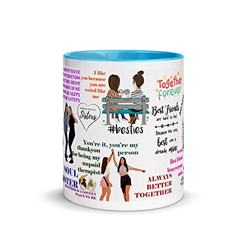 TAJNAN Coffee Mug for Friends/Brother (350ml,Multicolor) - Best Gift for Valentines