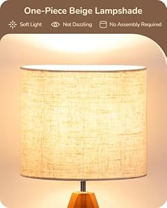 EDISHINE Tripod Table Lamp, Small Cute Bedside Lamp, 14.2 Inch, E26 Base — photo 3 of 6