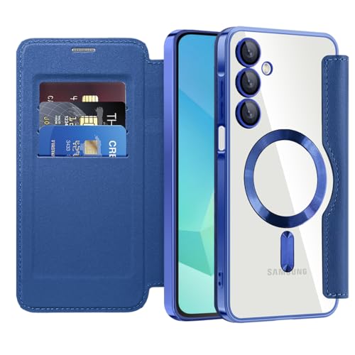 Étui en cuir de style portefeuille bleu JD pour Samsung Galaxy A17 5G