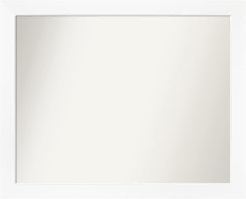 Miniatura 63 de Amanti Art Espejo de pared blanco de 30 x 42 pulgadas, espejo de baño rectangular blanco para decoración de pared de sala de estar, marco Parlor