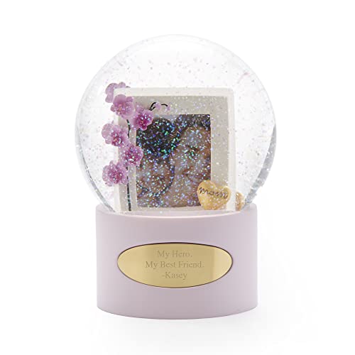 THINGS REMEMBERED Engraved Orchid Mom Photo Snow Globe (Free Customization)