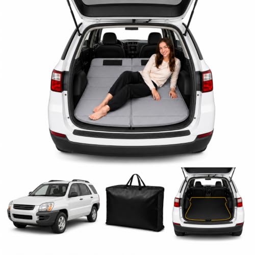 Image of Car Mattress for Equinox 2005-2009, Upgraded Non-Inflatable Thickened Foam SUV Car Camping Mattress, Foldable Trunk Sleeping Pad Car Bed Mattress for Road Trips Camping Travel