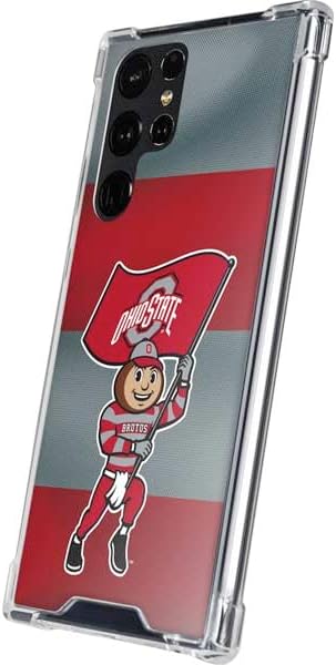 Skinit Clear Phone Case Compatible with Galaxy S24 Ultra - Officially Licensed Ohio State University OSU Buckeyes Flag Design
