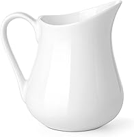 Vista 10 de Gurygo Jarra de Crema de 2 Oz (Juego/2) con Asa, Pequeña Jarra de Crema Clásica de Porcelana Fina Blanca, Pequeña Jarra de Leche para Café, Leche