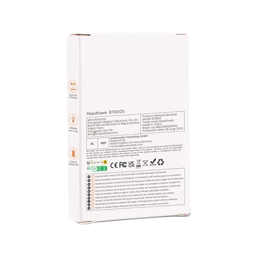 Maedhawk MG-BTR005 Bluetooth 5.0 Receiver, Maedhawk Bluetooth Aux Adapter Portable Wireless Audio Car Kit thumb #9