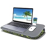 Lap Desk with Pillow Cushion, Home Office Portable Laptop Lap Desk with Device Ledge & Tablet Holder