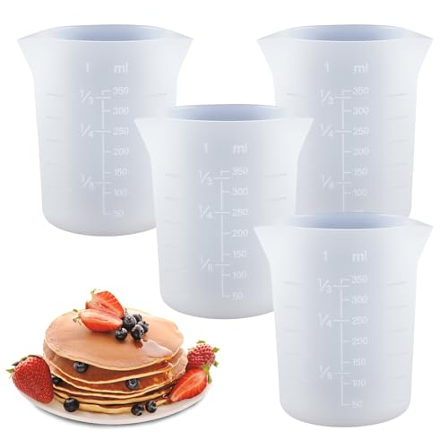 Set de 4 vasos medidores de silicona 350 ml miniatura 1