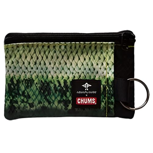 Image of Chums Surfshorts Wallet - Lightweight Slim Wallet with RFID Blocking Card & Clear ID Window - Zippered, Water Resistant w /Key Ring