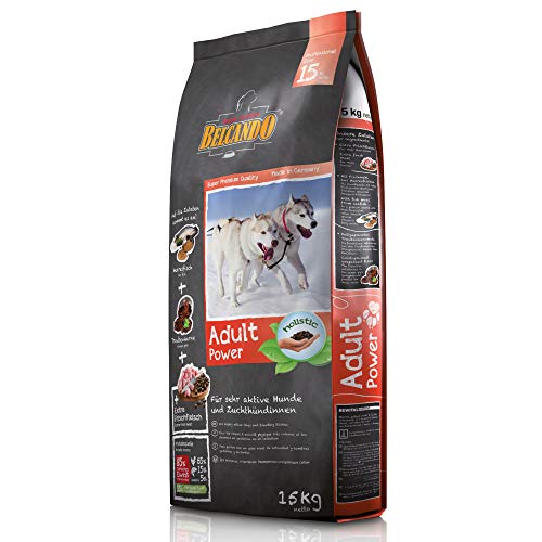 Belcando Adult Power [15 kg] Hundefutter | Trockenfutter für sehr aktive Hunde & Sporthunde | Alleinfuttermittel für ausgewachsene Hunde ab 1 Jahr
