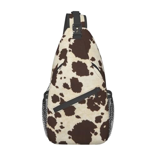Cute Cow Print Bags For Women Men Sling Bag Cow Backpack Casual Daypack Backpacks for Travel Sports Running Hiking