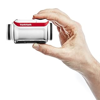 TomTom Bandit Action Camera 16 MP, 1080p/60 fps, 720p/120 fps, GPS, Sensori Integrati, Wi-Fi, Impermeabile, Bianco/Rosso