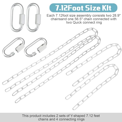 image for Otoolling Heavy Duty Porch Swing Hanging Chain Kit (2 Pack) 1500 Lbs C