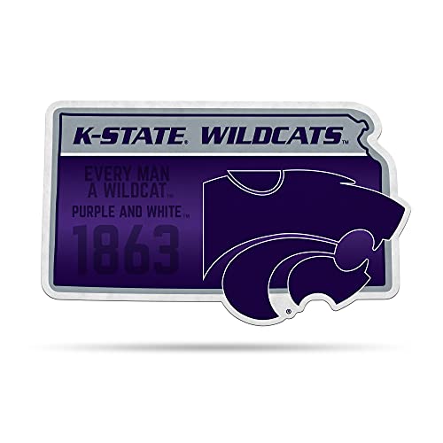 Rico Industries NCAA Kansas State Wildcats State Shape Shape Cut Pennant - Home and Living Room Décor - Soft Felt EZ to Hang