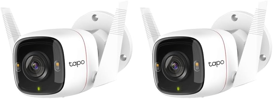 Tapo TP-Link C320WS Überwachungskamera Außen, WLAN IP Kamera, 4MP Hochauflösung, 30m Vollfarb-Nachtsicht, Bewegungserkennung, IP66 wasserdicht, Alarmmeldung,Zwei Wege Audio, Weiss, 1 Stück