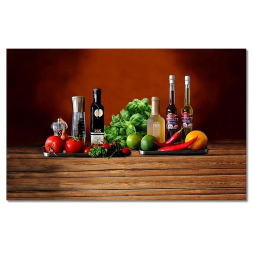 Toile imprimée 60x80 cm Cooking essentials pour créer un coin repas convivial - 2
