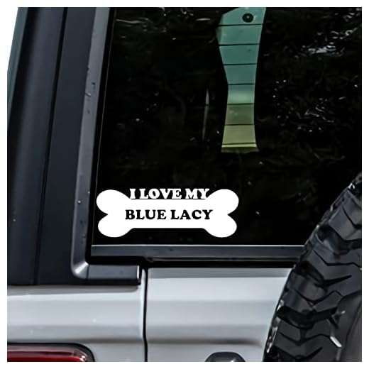 MHDStickerCo I Love My Blue Lacy Dog Bone Vinyl Decal Sticker Custom Truck Bumper Window Laptop Car Notebook Mug Tumbler Gift Family