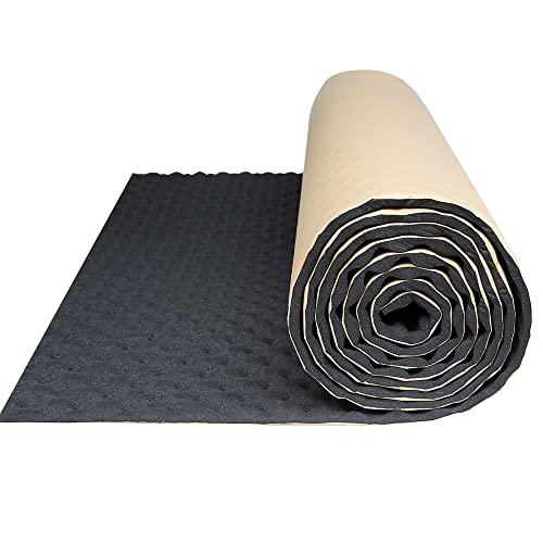 QUARKZMAN Isolation Phonique et Thermique Voiture Capot Moteur Camping Car 2mm 10mm Mousse Ondulée 50 x 100cm