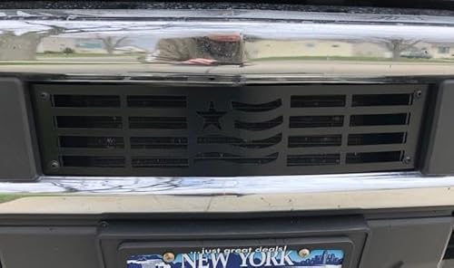 Mountains2Metal 400-80-1 Merica Edition Stainless Steel Powder Coated Black Bumper Grille Insert Compatible thumb #3