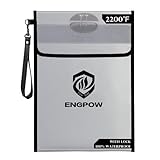 ENGPOW Fireproof Document Bag with Lock (2200℉),15”x 11”Waterproof and Fireproof Money Bag with Refl