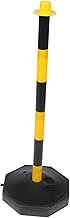 HAWILLOSCH de Aislamiento Vial Columna de Advertencia de Seguridad Rellenable con Agua Barrera Vial Fija Móvil Color Amarillo Y Negro 1 Unidad
