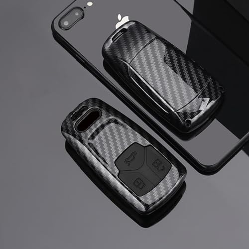 Coque de clé Audi en silicone style carbone pour A3 A4 A5 Q3 Q7 TT