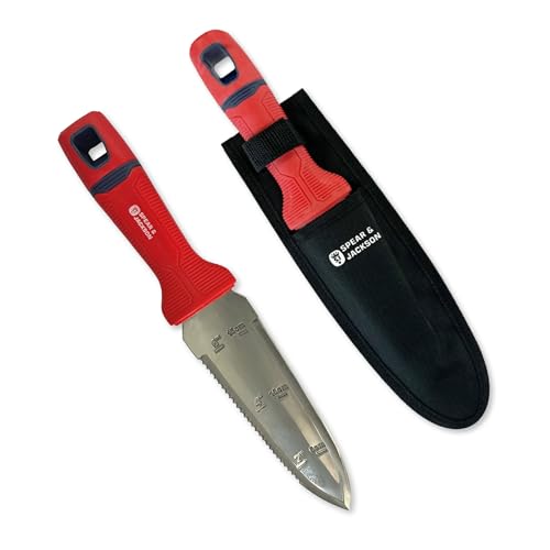 Spear & Jackson 4151HH Razorsharp Hori Hori Messer Multiwerkzeug – Vielseitiges Werkzeug aus Edelstahl mit Holster und Gürtelschlaufe, ideal zum Pflanzen, Jäten und Schneiden