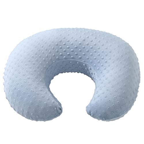 Image of Baby Nursing Pillow Cover, Nursing Pillow Slipcovers for Breastfeeding Moms, Ultra-Soft Fit Standard Infant Nursing Pillows for Infant Newborn Baby Boy Girl (Blue)