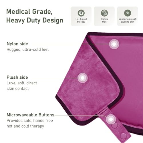 Image of Flexible Neck Ice Pack Wrap, Soft Gel Ice Pack for Pain Relief, Hands-Free, Cervical Recovery (8 inch x 23 inch) - Purple