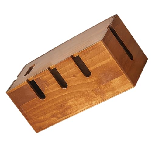 Rangement compact pour multiprises et routeur boîte de gestion des câbles bois amovible universel