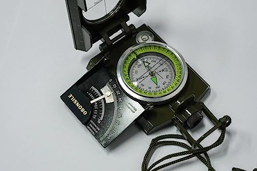 Brújula multifuncional de metal duradera con regla, nivel de burbuja e inclinómetro - perfecta para senderismo, camping y supervivencia en condiciones adversas miniatura 5