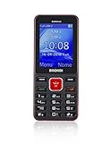 Vivavoce e Vibracall Brondi Brio Nero/Rosso, Cellulare Dual Sim, 1, Nero/Rosso