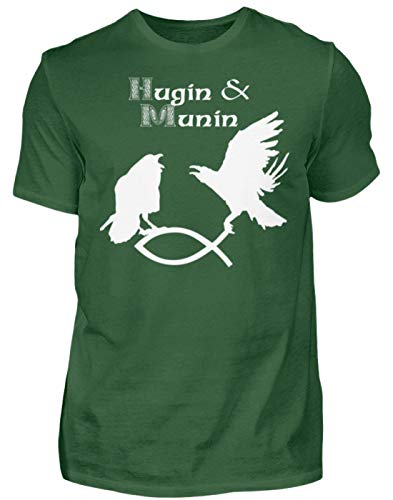 T-shirt Hugin & Munin homme vert XL vêtement été respirant