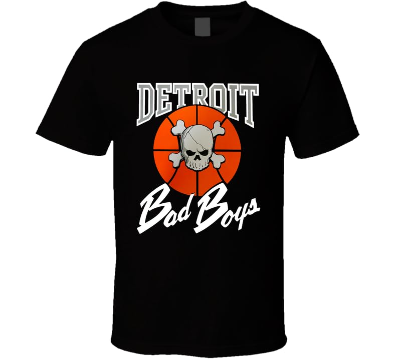 Detroit Bad Boys Retro Fan T Shirt XL Black