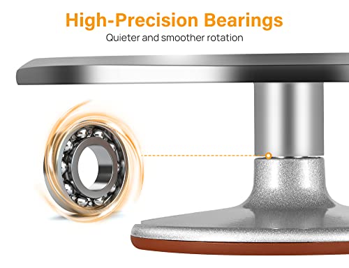 Kootek 35 Pcs Cake Decorating Kit Supplies, 12 Inch Cake Turntable, Baking Supplies Aluminium Alloy Revolving Cake Stand, 2 Icing Spatula, 3 Icing Smoother, 24 Piping Tips, 2 Pastry Bag, Frosting Tool #TOP7