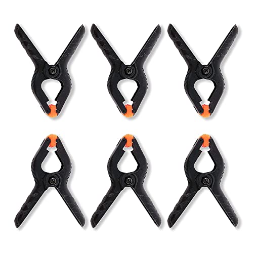 Coku Photography Backdrop Clips Clamps Metal Body Multipurpose Heavy Spring Clamp, Brackets Photo Studio, Backdrops Backgrounds Woodworking Holder (6_piece)